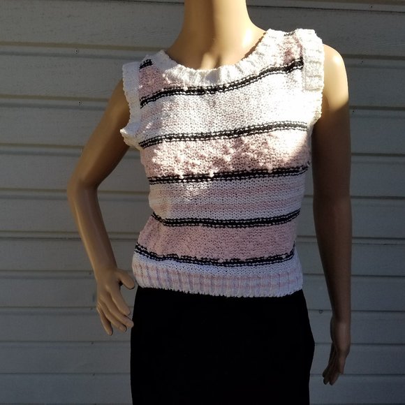 Vtg Trendy Melody Brooks Knit Sweater Vest-Video - Picture 3 of 12